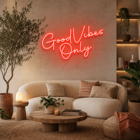 Good Vibes Only LED Neon Sign Light