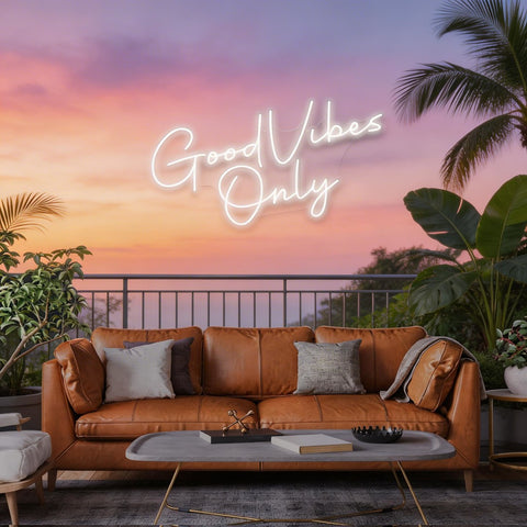 Good Vibes Only LED Neon Sign Light