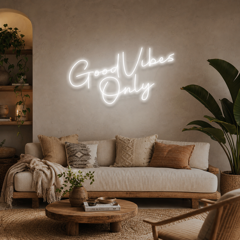 Good Vibes Only LED Neon Sign Light