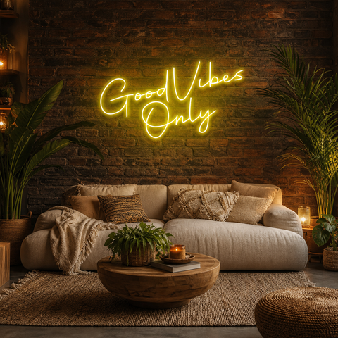 Good Vibes Only LED Neon Sign Light