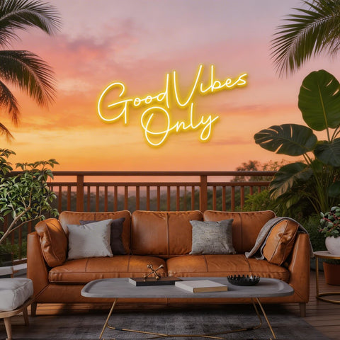 Good Vibes Only LED Neon Sign Light