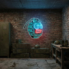 Grenade Cartoon Artwork Led Neon Sign Light