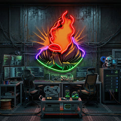Grim Fire LED Neon Sign Light Pop Art