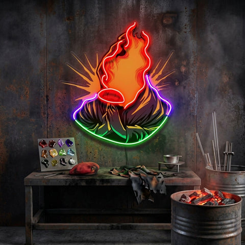 Grim Fire LED Neon Sign Light Pop Art