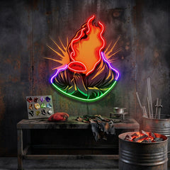Grim Fire LED Neon Sign Light Pop Art