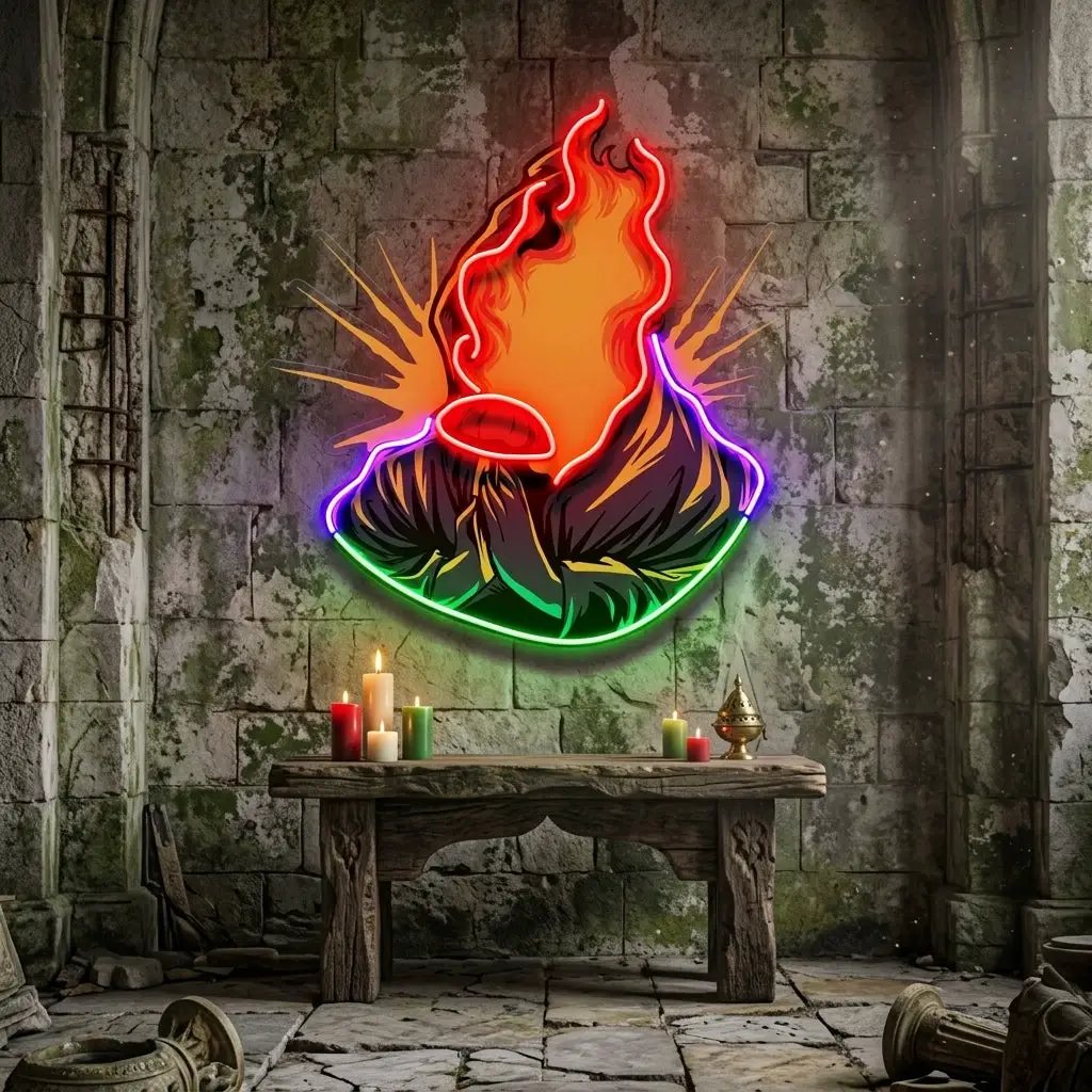 Grim Fire LED Neon Sign Light Pop Art