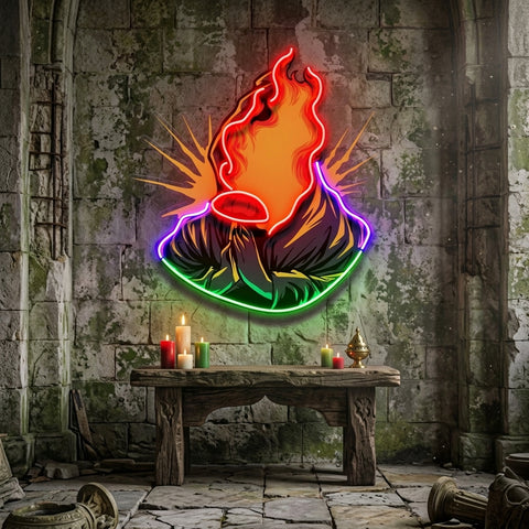 Grim Fire LED Neon Sign Light Pop Art