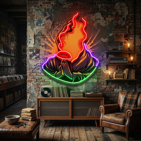 Grim Fire LED Neon Sign Light Pop Art