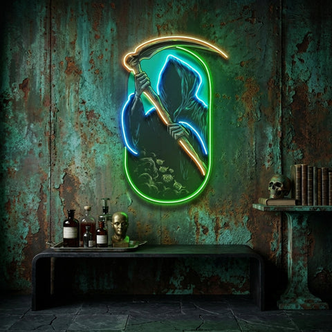 Grim Reaper LED Neon Sign Light Pop Art