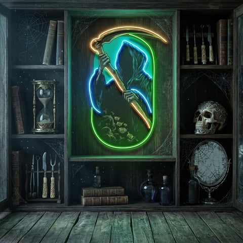 Grim Reaper LED Neon Sign Light Pop Art