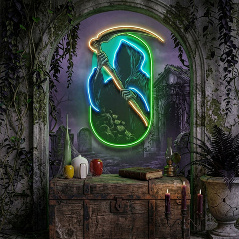 Grim Reaper LED Neon Sign Light Pop Art