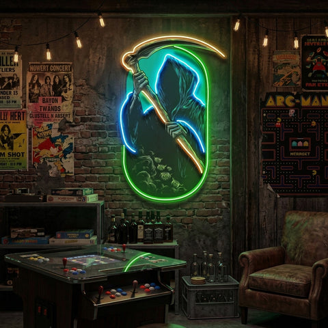 Grim Reaper LED Neon Sign Light Pop Art