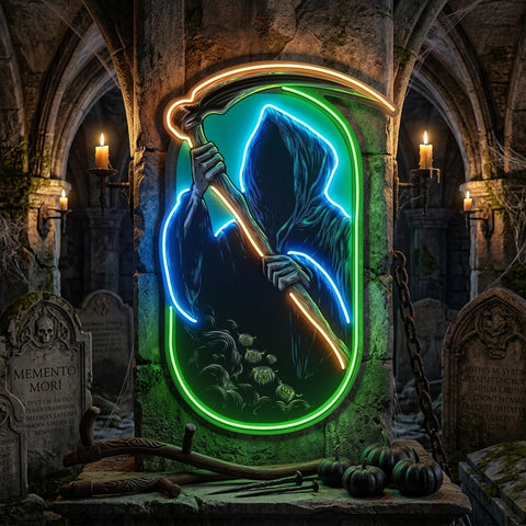 Grim Reaper LED Neon Sign Light Pop Art