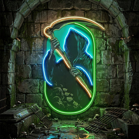 Grim Reaper LED Neon Sign Light Pop Art