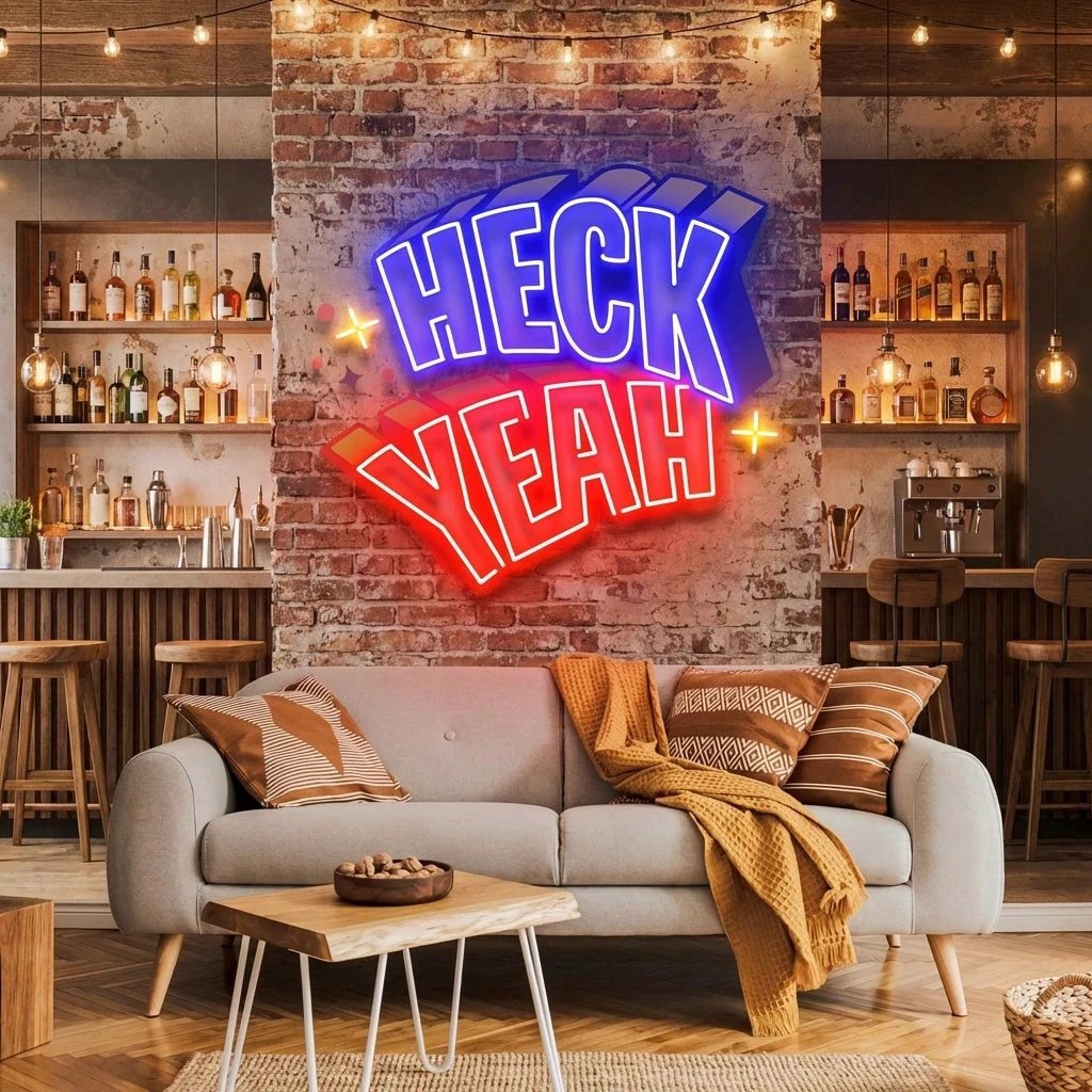 Heck Yeah Artwork Led Neon Sign Light