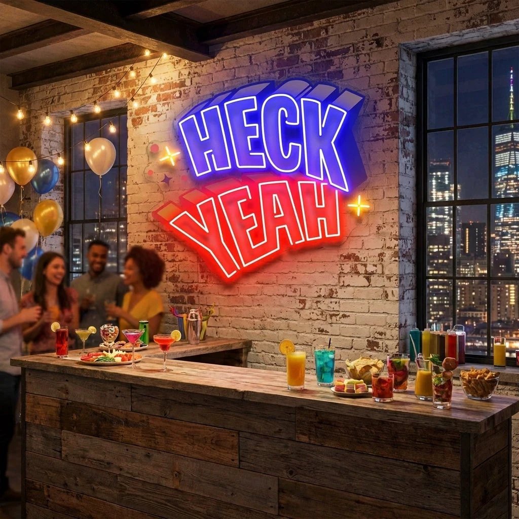 Heck Yeah Artwork Led Neon Sign Light