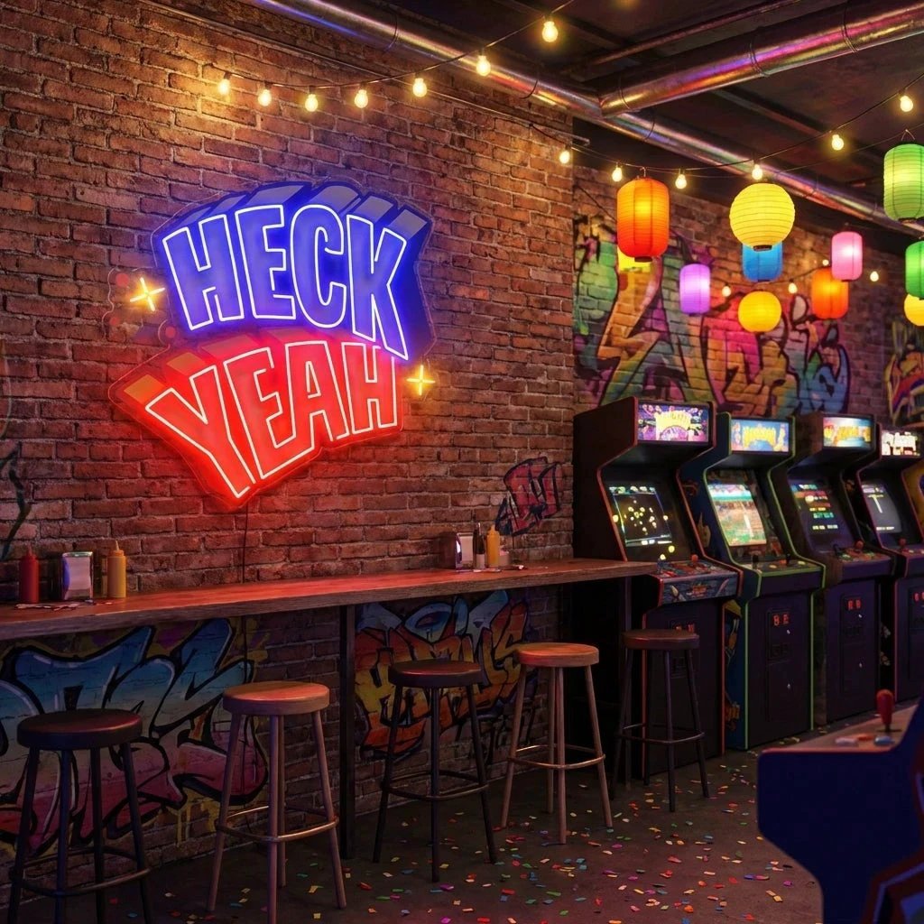 Heck Yeah Artwork Led Neon Sign Light