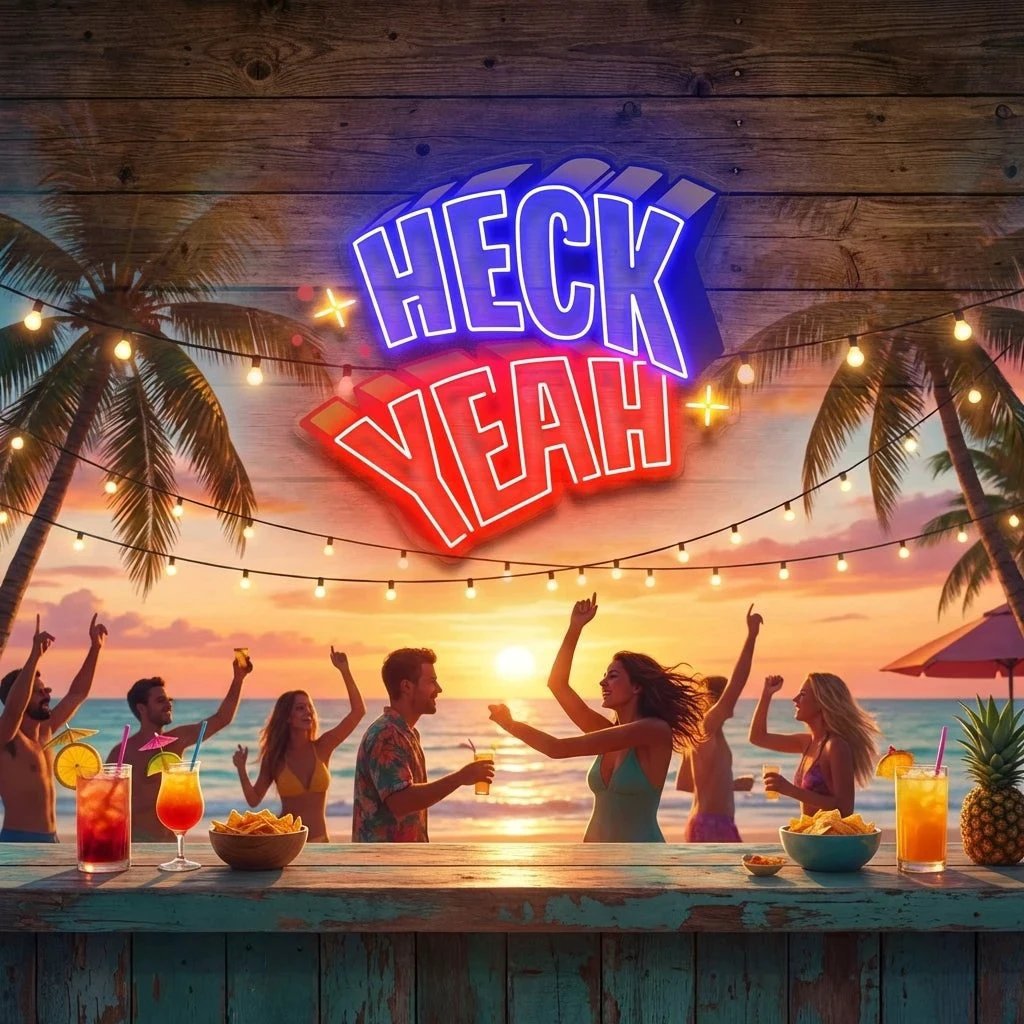 Heck Yeah Artwork Led Neon Sign Light