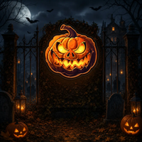 Evil Pumpkin LED Neon Sign – Spooky Halloween Wall Decor for Home, Party & Bar