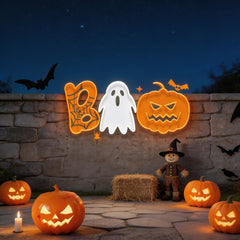 Halloween Boo Ghost Artwork Led Neon Sign Light