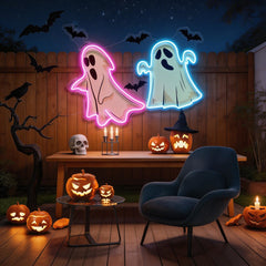 Halloween Ghost Cute Artwork Led Neon Sign Light