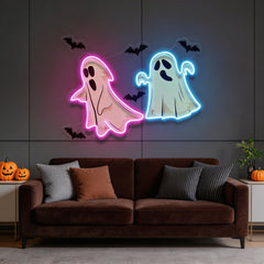 Halloween Ghost Cute Artwork Led Neon Sign Light