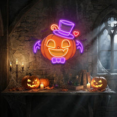 Halloween Monster Pumpkin Artwork Led Neon Sign Light