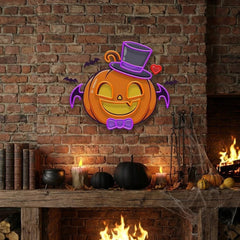 Halloween Monster Pumpkin Artwork Led Neon Sign Light