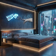 Hand Robot Acrylic Artwork Led Neon Sign Light