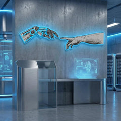 Hand Robot Acrylic Artwork Led Neon Sign Light