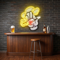 Hand Smoker Led Neon Acrylic Artwork