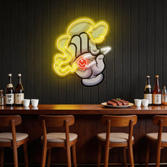Hand Smoker Led Neon Acrylic Artwork