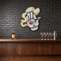 Hand Smoker Led Neon Acrylic Artwork