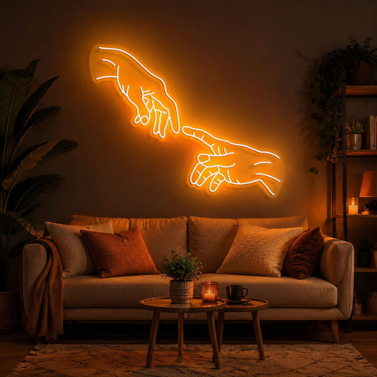 Hand Of God Neon Sign