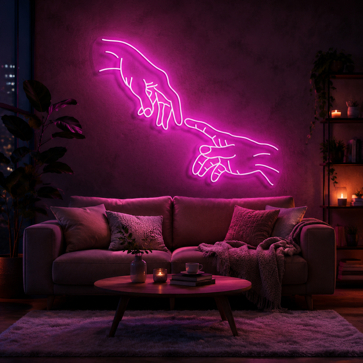 Hand Of God Neon Sign