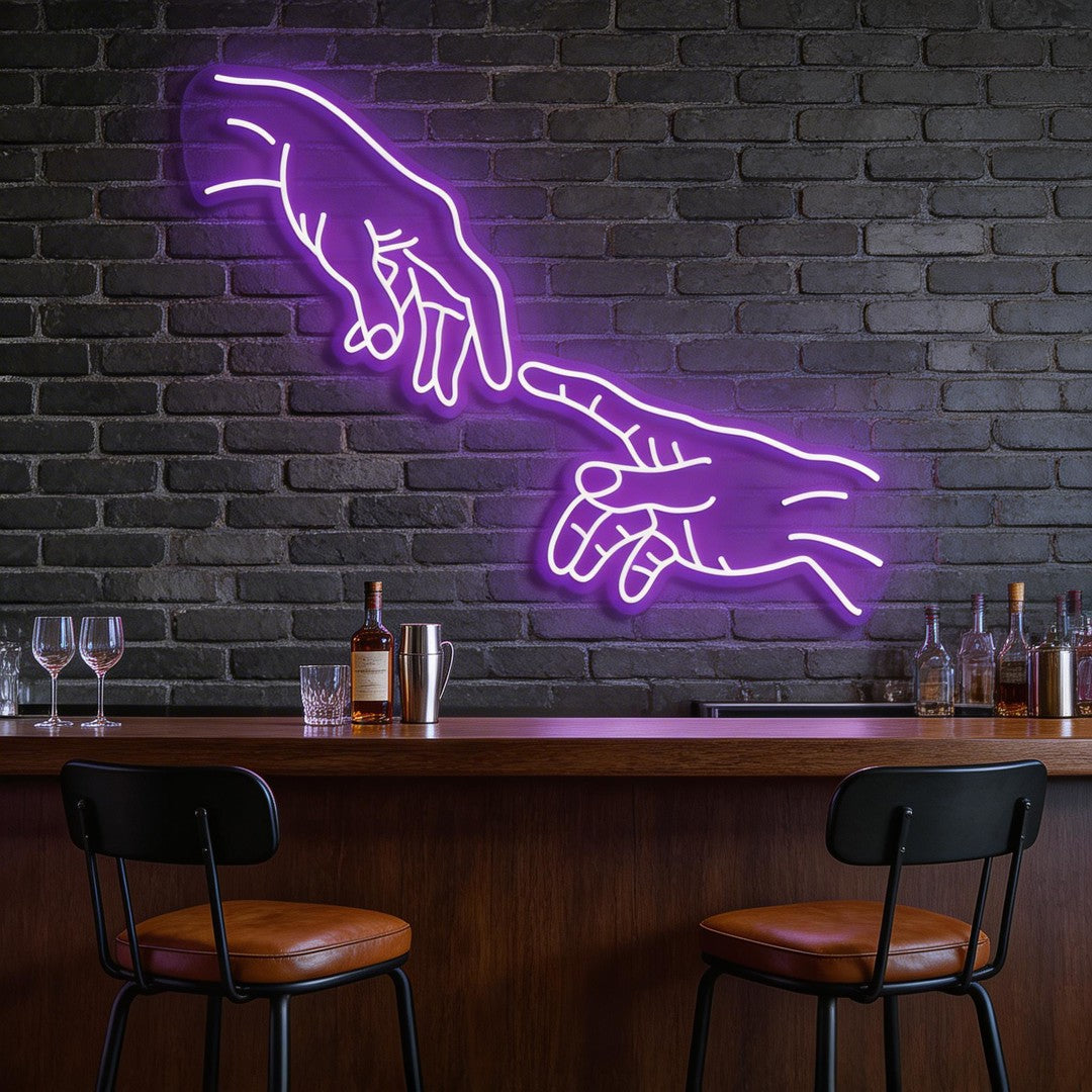 Hand Of God Neon Sign