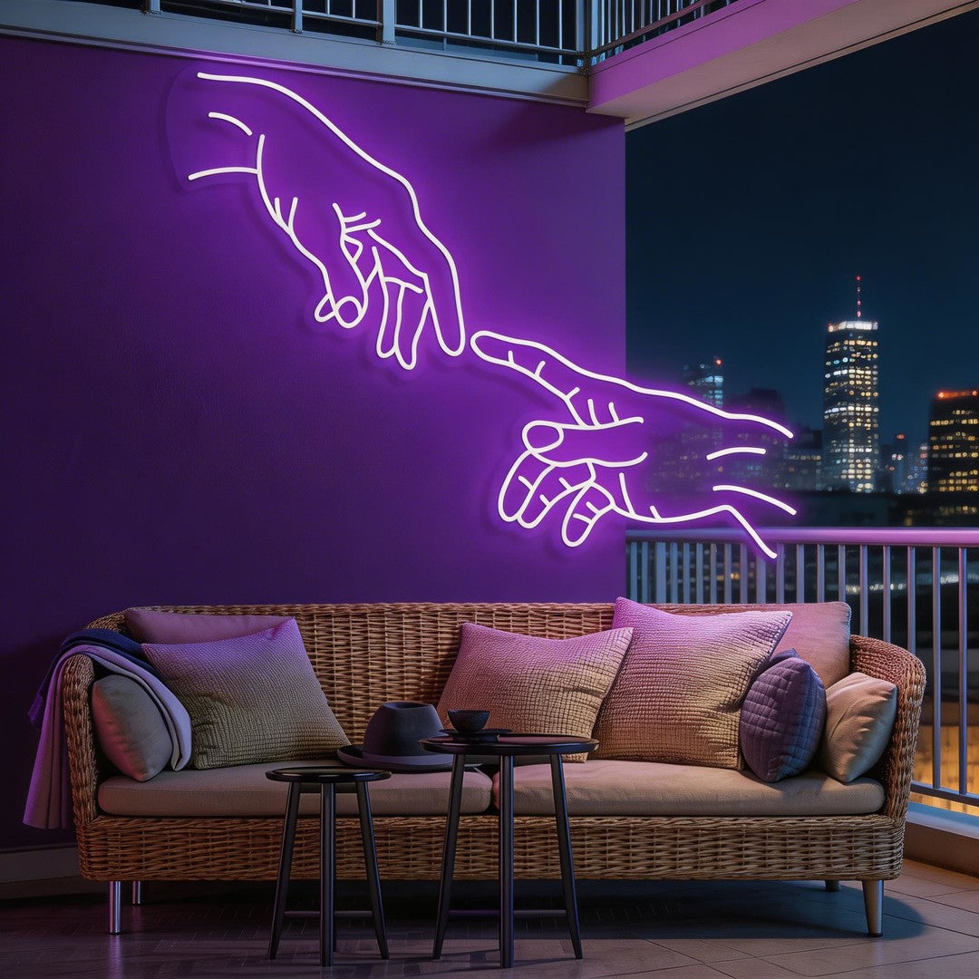 Hand Of God Neon Sign