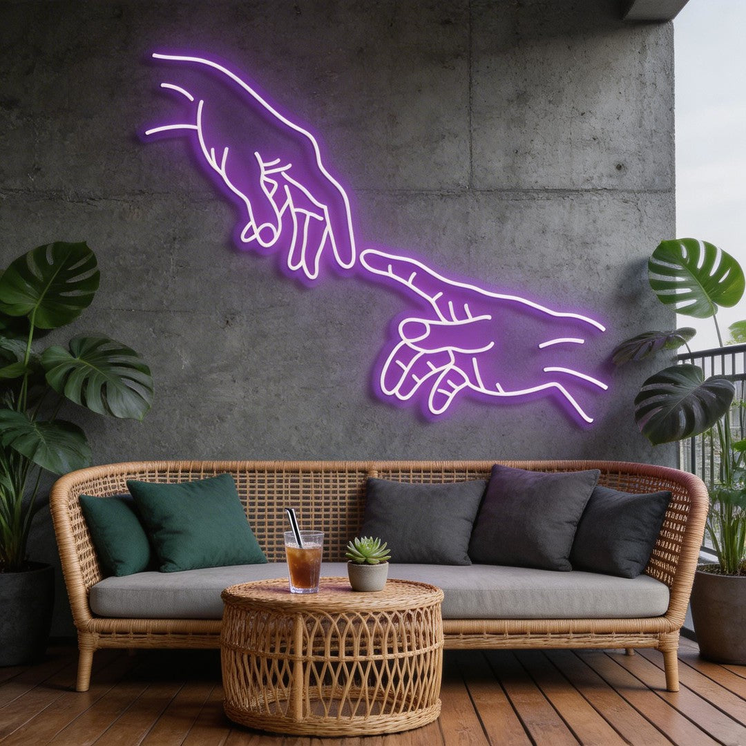 Hand Of God Neon Sign