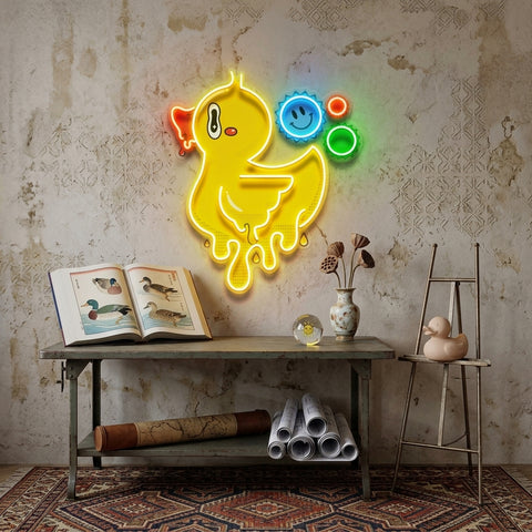 Happy Little Duck LED Neon Sign Light Pop Art