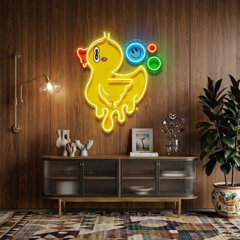 Happy Little Duck LED Neon Sign Light Pop Art