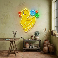 Happy Little Duck LED Neon Sign Light Pop Art