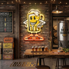 Happy Beer LED Neon Sign Light Pop Art