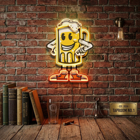 Happy Beer LED Neon Sign Light Pop Art
