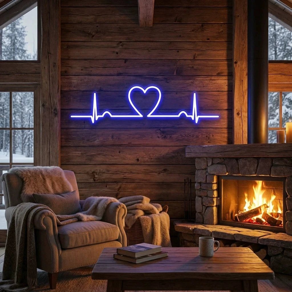 Heart Beat Led Neon Sign Light