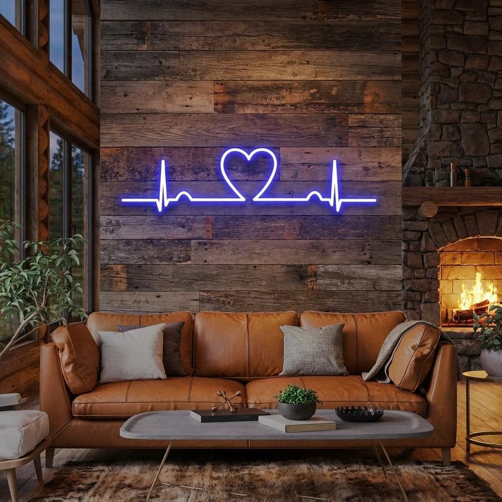 Heart Beat Led Neon Sign Light