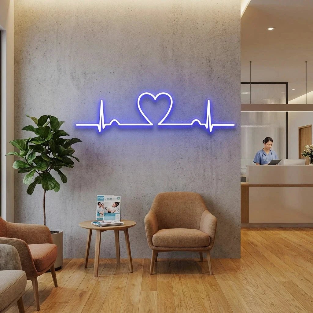 Heart Beat Led Neon Sign Light