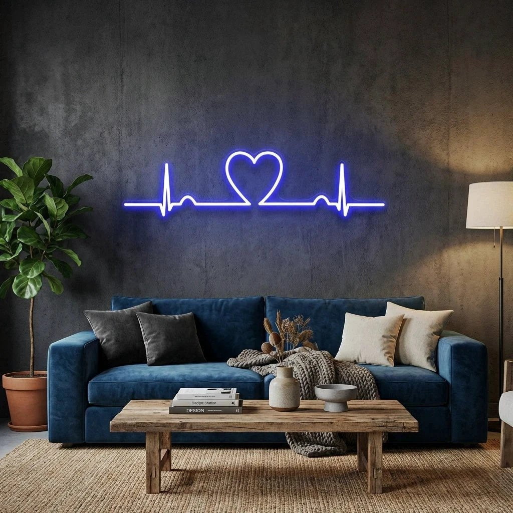Heart Beat Led Neon Sign Light