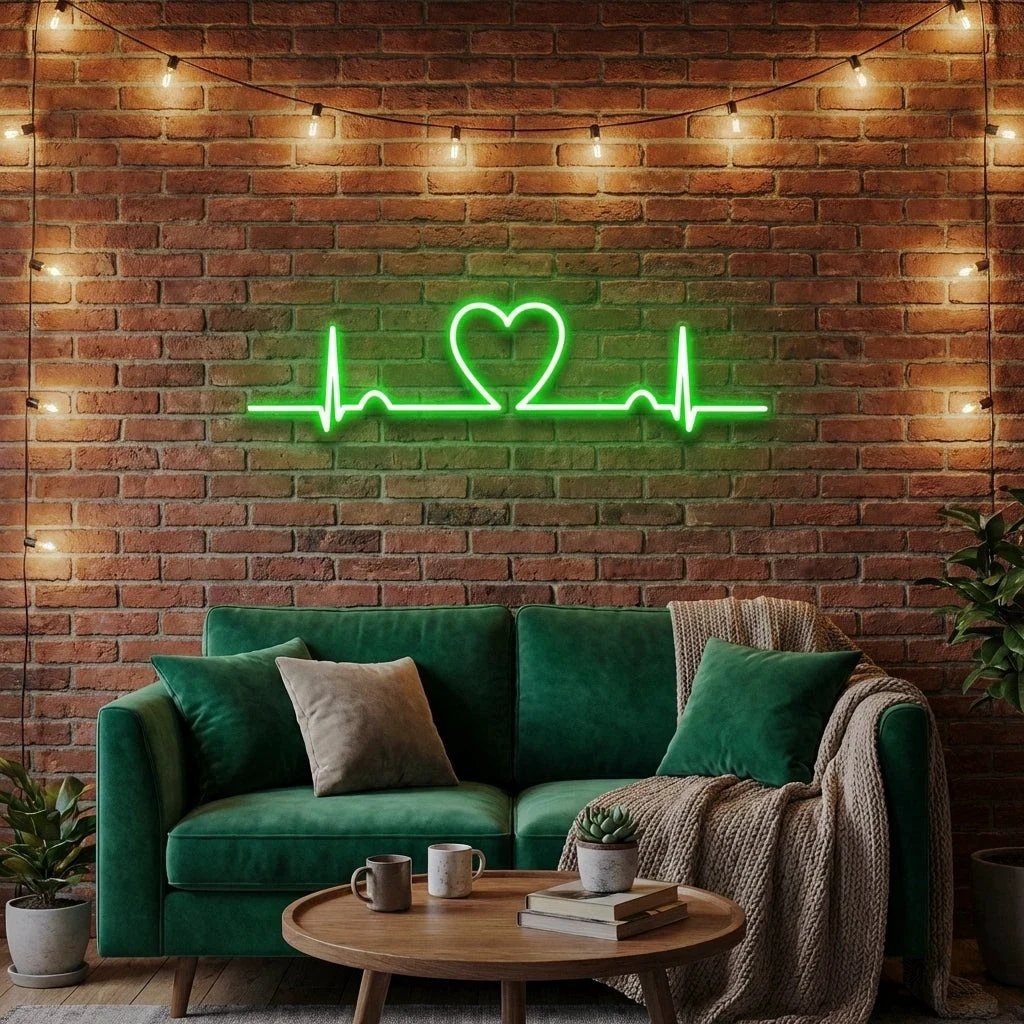 Heart Beat Led Neon Sign Light
