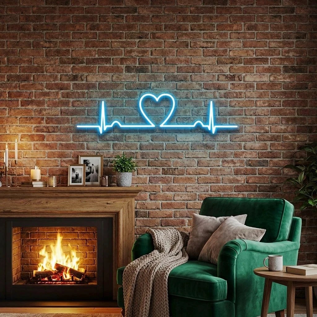 Heart Beat Led Neon Sign Light