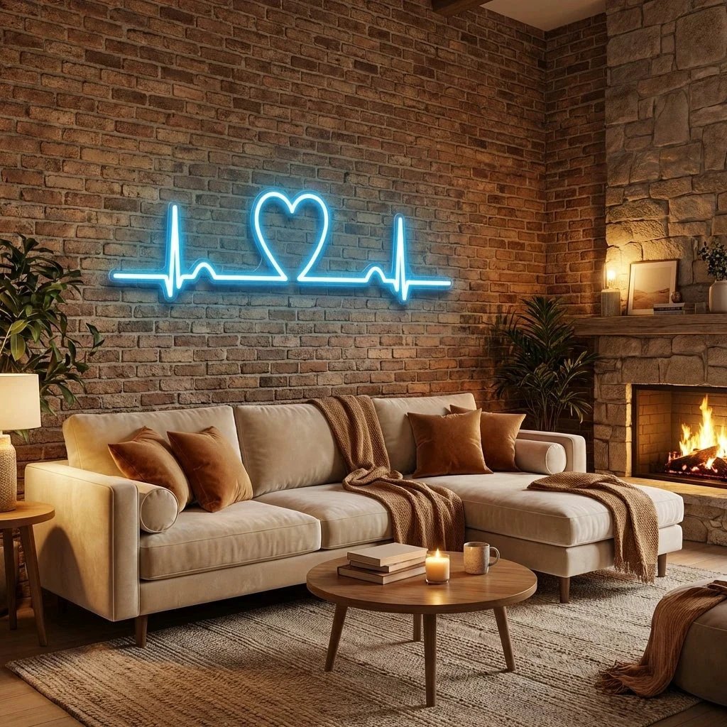 Heart Beat Led Neon Sign Light